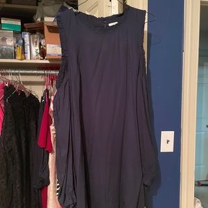 Crown & Ivy Navy Cold Shouldered Dress